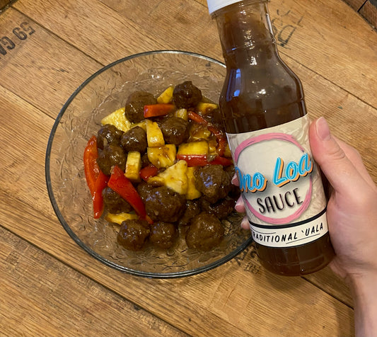 Pineapple Meat Balls with Traditional 'Uala